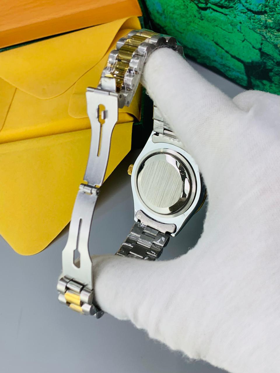 Luxury Stainless Steel Wristwatch with Diamond Markers
