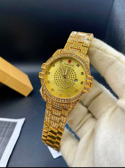 Luxury-Out Men’s Wrist Watch – Fully Diamond-Styled Quartz Timepiece
