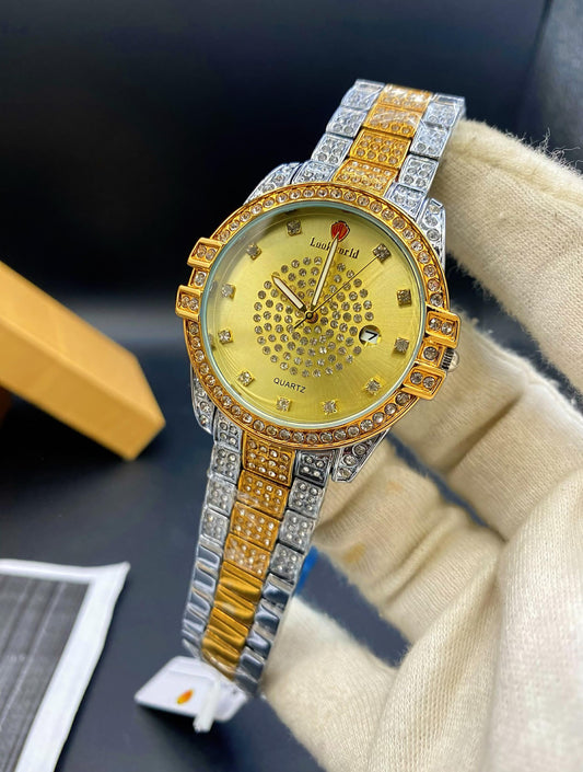 Luxury-Out Men’s Wrist Watch – Fully Diamond-Styled Quartz Timepiece