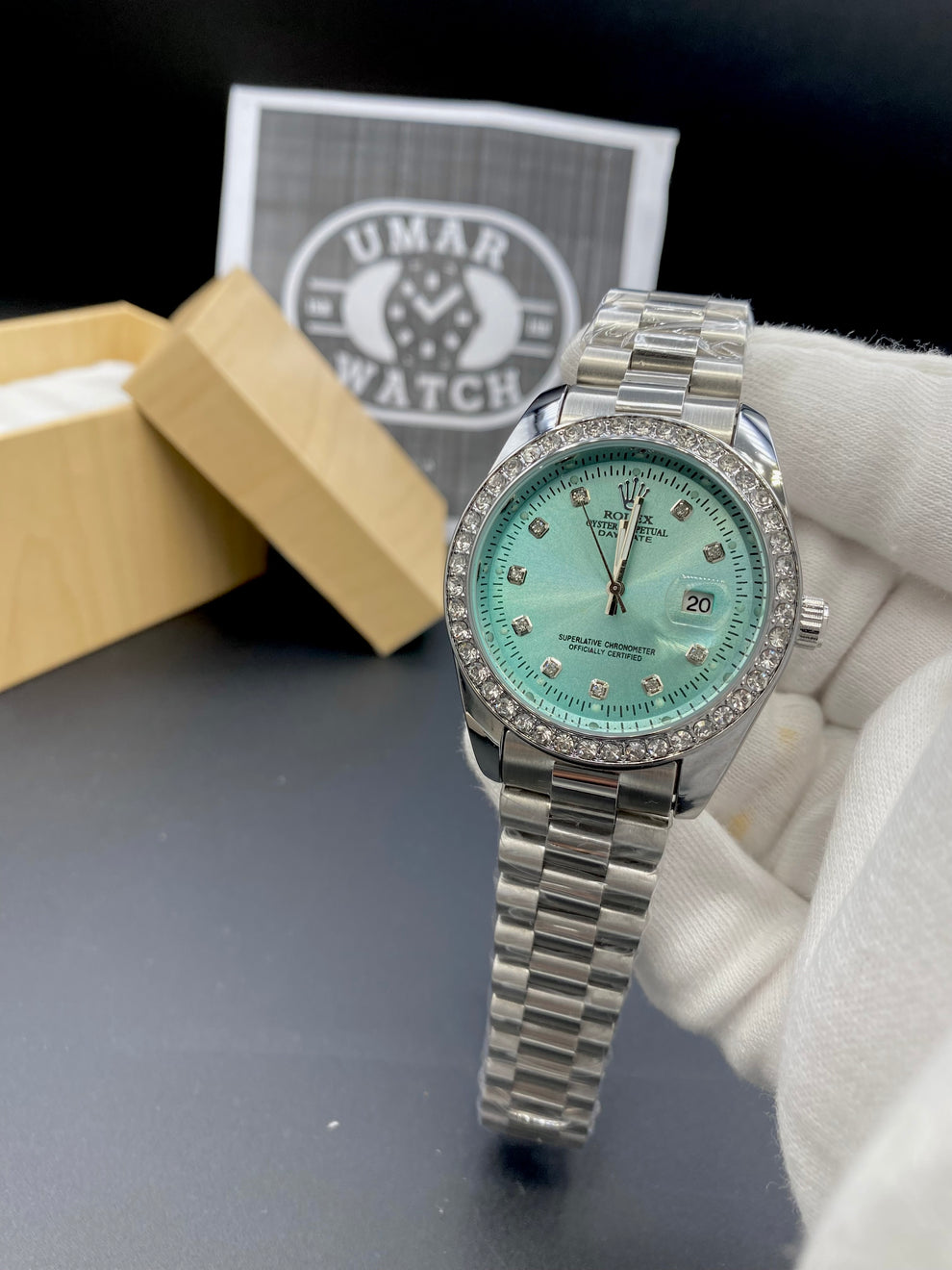 Elegant Men’s Diamond Bezel Watch – A Signature Luxury by Umar Watch
